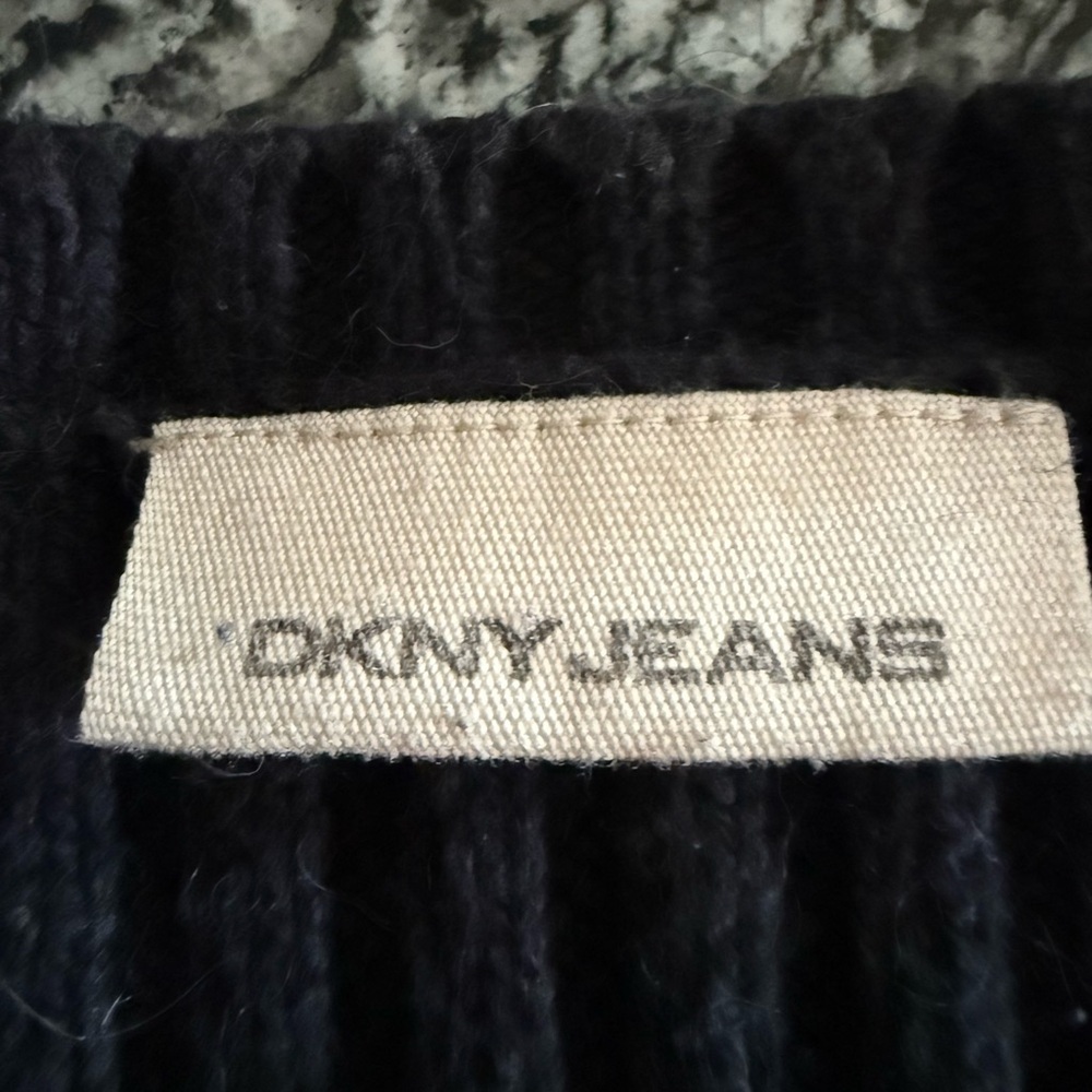 DKNY Black Textured Women's Sweater - Picture 3 of 7